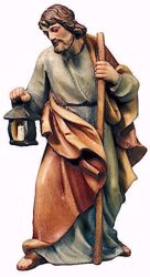 Immagine di San Giuseppe cm 8 (3,1 inch) Presepe Raffaello stile classico colori ad olio in legno Val Gardena