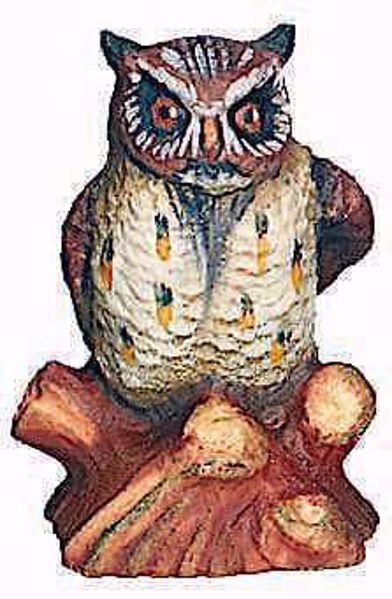 Picture of Owl cm 13 (5,1 inch) Raffaello Nativity Scene traditional style oil colours Val Gardena wood