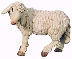 Picture of Standing Sheep cm 13 (5,1 inch) Raffaello Nativity Scene traditional style oil colours Val Gardena wood