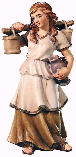 Imagen de Pastora con Jarras de Agua Belén Raffaello 15 cm tradicional madera