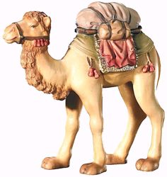 Imagen de Camello cm 8 (3,1 inch) Belén Leonardo estilo tradicional árabe colores al óleo en madera Val Gardena