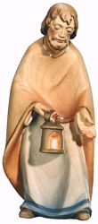 Immagine di San Giuseppe cm 8 (3,1 inch) Presepe Leonardo stile arabo tradizionale colori ad olio in legno Val Gardena