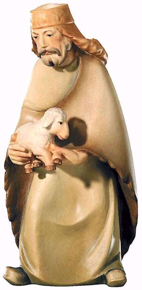 Picture of Shepherd with Sheep Leonardo Nativity 12 cm (4,7 inch) arabic oil painted wood