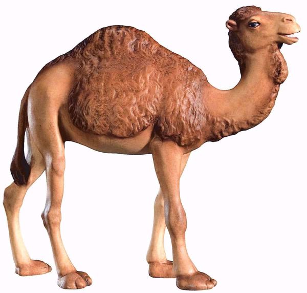 Imagen de Camello cm 16 (6,3 inch) Belén Leonardo estilo tradicional árabe colores al óleo en madera Val Gardena