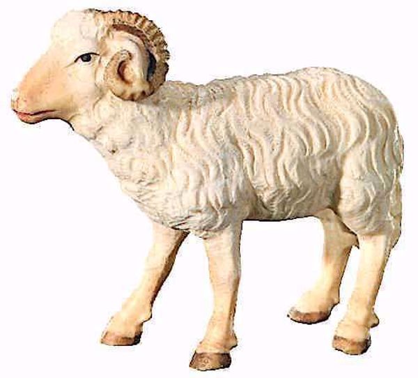 Immagine di Montone Presepe Leonardo 16 cm arabo palestinese legno colori a olio