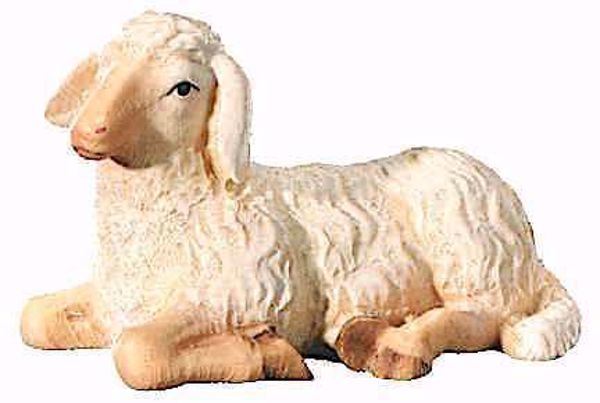 Picture of Lying Sheep Leonardo Nativity 16 cm (6,3 inch) arabic oil painted wood