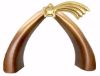 Immagine di Capanna stilizzata con cometa Presepe Stella 14 cm legno dipinto