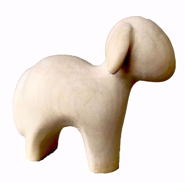 Picture of Standing Sheep Stella Nativity 14 cm (5,5 inch) modern oil painted wood