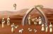 Picture of Star cm 14 (5,5 inch) Stella Nativity Scene modern style oil colours Val Gardena wood