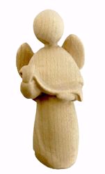 Picture of Angel cm 8 (3,1 inch) Stella Nativity Scene modern style natural colour Val Gardena wood