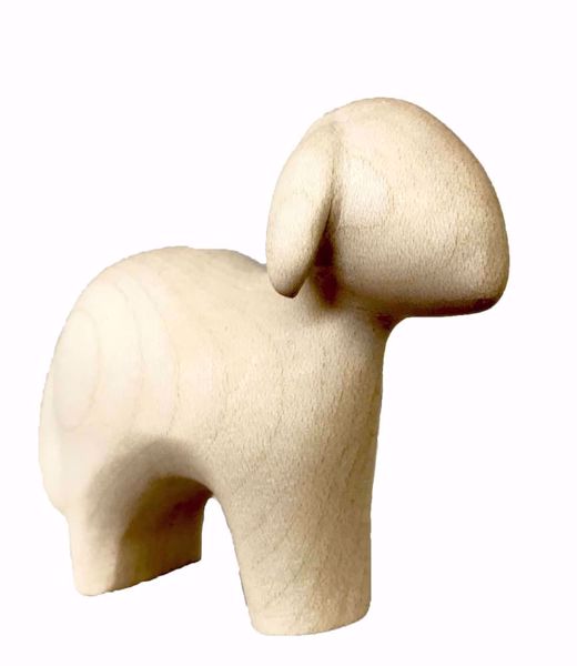 Imagen de Oveja de pie Belén Stella 10 cm estilizado madera natural