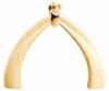 Immagine di Capanna stilizzata grande con angelo Presepe Stella 16 cm legno naturale