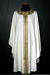 Picture of Chasuble Round Collar Stolon and Neck in Satin Geometric pattern and Mosaic Vatican Canvas Ivory Red Green Violet
