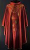 Picture of Red Modern Chasuble | Roll collar | Dégradé embroidery | Holy Spirit, Dove | Vatican fabric