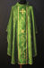 Picture of Chasuble Ring Neck Satin Stolon Floral and Lily Cross Damascus fabric Ivory, Red, Green, Violet