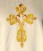 Immagine di Casula Collo ad Anello ricamo ramage diretto Croce Tela Vaticana Avorio Rosso Verde Viola