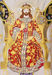 Immagine di Casula Collo tondo Gallone motivo floreale Cristo Re simboli religiosi pura Lana Avorio Rosso Verde Viola