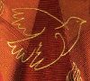 Picture of Red Modern Chasuble | Roll collar | Dégradé embroidery | Holy Spirit, Dove | Vatican fabric