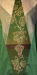 Immagine di Casula moderna Collo ad Anello ricamo diretto lana oro dégradé Uva Tela Vaticana Verde