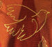 Imagen de Casulla moderna, Cuello Anillo, bordado directo de Paloma Espíritu Santo lana de oro dégradé Lana pura Rojo