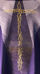 Immagine di Casula moderna Collo ad Anello ricamo diretto lana oro dégradé Croce di Spine pura Lana Viola