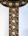 Picture of Chasuble Round Collar Stolon and Neck in Dupion floral pattern Vatican Canvas  Ivory Red Green Violet