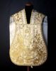 Picture of White laminated Roman Planet with rich ancient floral embroidery