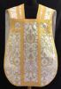 Picture of Satin Roman Chasuble trapeze collar with all over gold embroidery