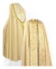 Picture of Vatican fabric Priest Cope with gold and black Trimming Vatican canvas