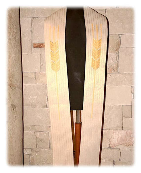 Picture of Priest / Deacon modern Stole | Metallic wool, gold cord | Spikes