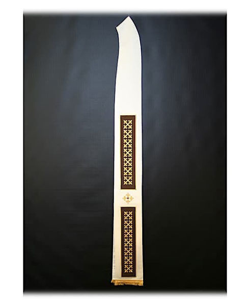 Picture of Priest / Deacon modern Stole | Satin | Cross embroidery, strass