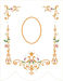 Picture of CUSTOMIZED Processional Banner cm 89x115 (35x45,3 inch.) Satin Gold and Colors Floral Embroidery 