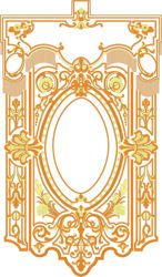 Imagen de PERSONALIZADO Estandarte Procesional cm 70x92 (27,5x36,2 inch) Bordado Dos tonos de Oro Satén