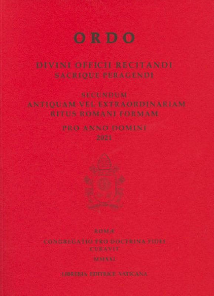 Picture of Ordo Divini Officii Recitandi Sacrique Peragendi pro Anno Domini 2021 Pontificia Commissione Ecclesia Dei