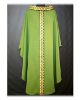 Immagine di Casula collo anello ricamo geometrico oro colore cordoncino e strass tela vaticana