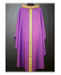 Immagine di Casula Ricamo Geometrico Oro Colore Cordoncino Strass Cristallo Tela Vaticana Avorio Rosso Verde Viola
