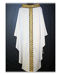 Picture of Chasuble Geometric Gold Colour Cord Embroidery Crystal Rhinestone Wool Ivory Red Green Violet