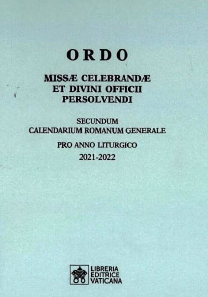 Immagine di  ORDO Missae Celebrandae et Divini Officii Persolvendi 2021-2022 Libreria Editrice Vaticana