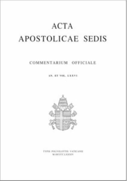 Picture of Acta Apostolicae Sedis 2021 - Annual subscription