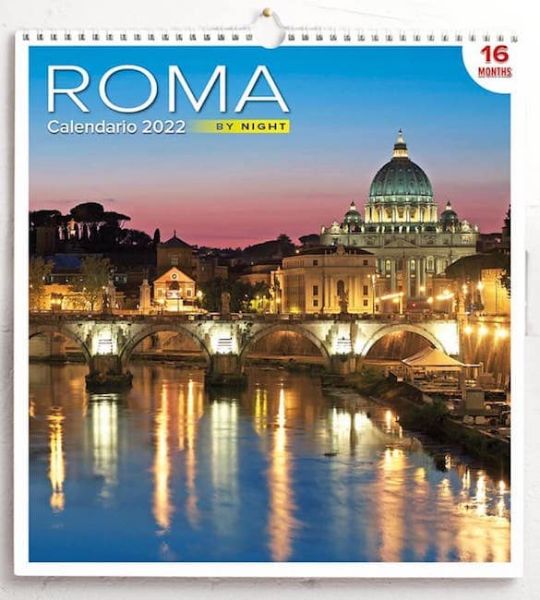 Immagine di Calendario da muro 2022 San Pietro Roma Notte cm 31x33