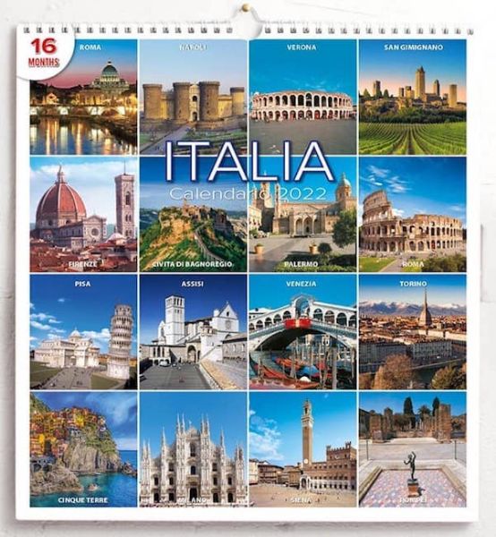 Immagine di Italy Italia 2022 wall Calendar cm 31x33 (12,2x13 in)