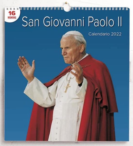 St Johns Calendar 2022 St. John Paul Ii 2022 Wall Calendar Cm 31X33 (12,2X13 In) 16 Months |  Vaticanum.com