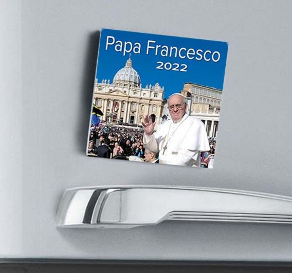 Picture of Pope Francis Saint Peter's Basilica  2025 magnetic calendar cm 8x8 (3,1x3,1 in)