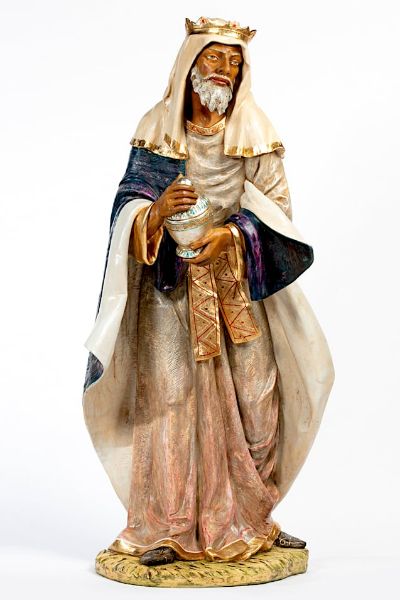 Picture of Wise King Caspar Standing cm 180 (70 Inch) Fontanini Nativity Statue for Outdoor use, hand painted Resin