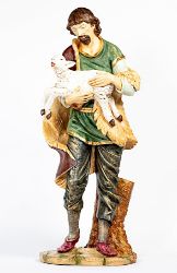 Picture of Shepherd with Sheep cm 180 (70 Inch) Fontanini Nativity Statue for Outdoor use, hand painted Resin