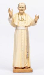 Immagine di Papa Giovanni Paolo II cm 46 (18 Inch) Statua Fontanini in Resina per esterno con Zucchetto dipinta a mano 