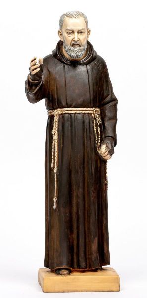 Immagine di Santo Padre Pio da Pietrelcina cm 50 (20 Inch) Statua Fontanini in Resina per esterno dipinta a mano