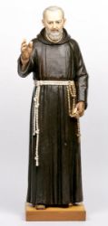 Immagine di Santo Padre Pio da Pietrelcina cm 95 (37,40 Inch) Statua Fontanini in Resina per esterno dipinta a mano