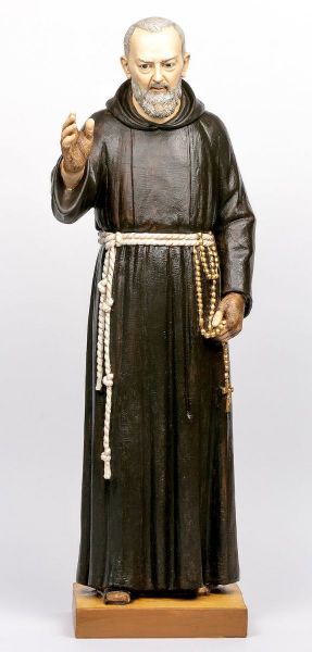 Imagen de San Padre Pío de Pietrelcina cm 95 (37,40 Inch) Estatua Fontanini en Resina pintada a mano para uso al aire libre