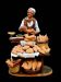 Picture of Bread seller Shepherd cm 26 (10,2 inch) Velardita Sicilian Nativity in Terracotta 